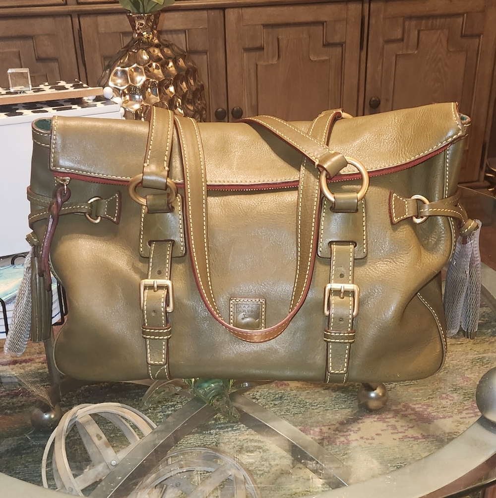Dooney & Bourke Floretine Double Satchel with Tassel Accents